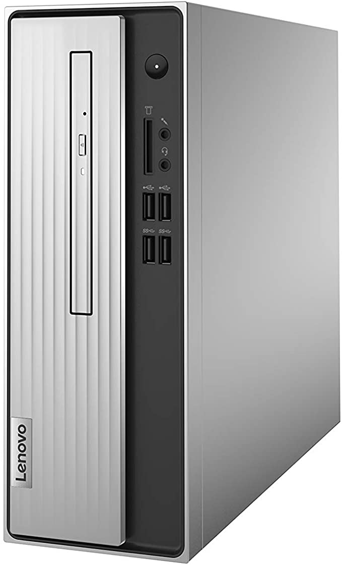 Lenovo IdeaCentre 3 Desktop, Tower, AMD Athlon Silver 3050U Processor, AMD Radeon Graphics, 4GB DDR4, 256GB SSD, Wi-Fi 802.11, Bluetooth, HDMI, 8 USB Ports, Windows 10, 90NT0000US, Silver