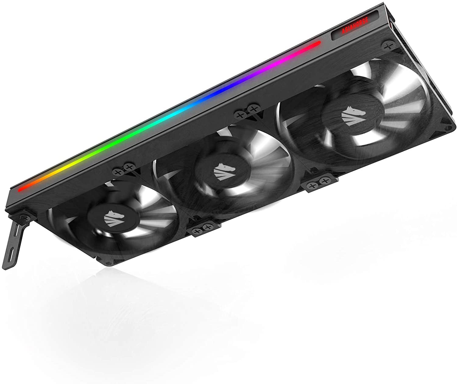 ASIAHORSE Graphic Card Cooler 3 x 92mm PWM Fan with Led Frame,Support ASUS Aura SYNC/MSI Mystic Sync/ASROCK Aura RGB/GIGABYTE RGB Fusion (5V 3 Pin Addressable headers)