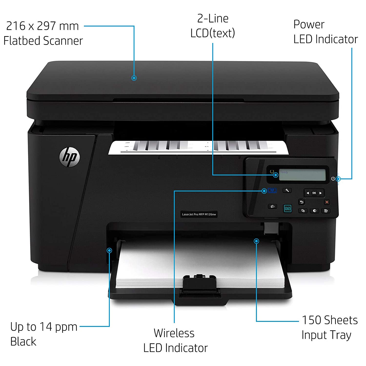 HP Laserjet Pro M126nw Multi-Function Direct Wireless Network Laser Printer