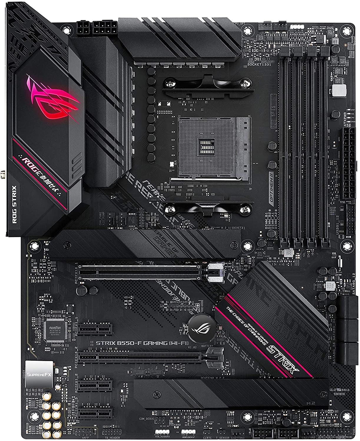 ASUS ROG Strix B550-F Gaming (WiFi 6) AMD AM4 Zen 3 Ryzen 5000 & 3rd Gen Ryzen ATX Gaming Motherboard (PCIe 4.0, 2.5Gb LAN, BIOS Flashback, HDMI 2.1, Addressable Gen 2 RGB Header and Aura Sync)