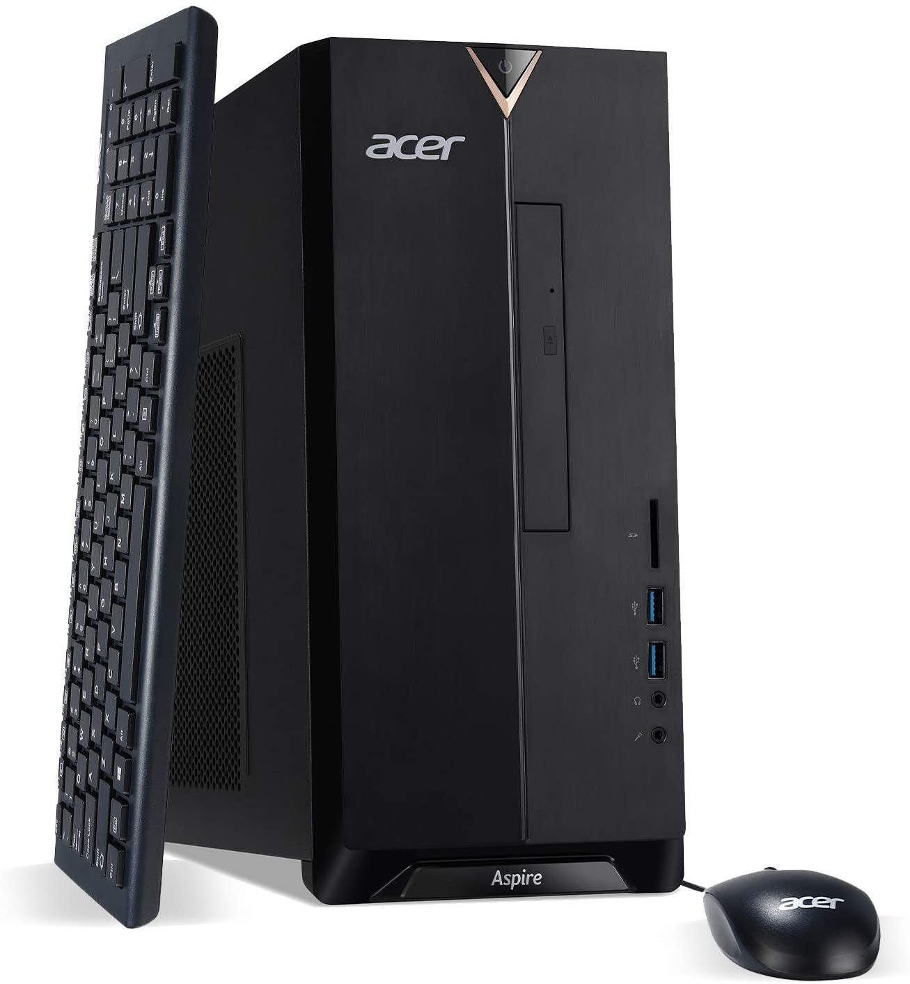 Acer Aspire TC-391-UR12 Desktop, AMD Ryzen 5 4600G Hexa-Core Processor, AMD Radeon Graphics, 12GB DDR4, 512GB NVMe M.2 SSD, 8X DVD, Wi-Fi 5, Windows 10 Home