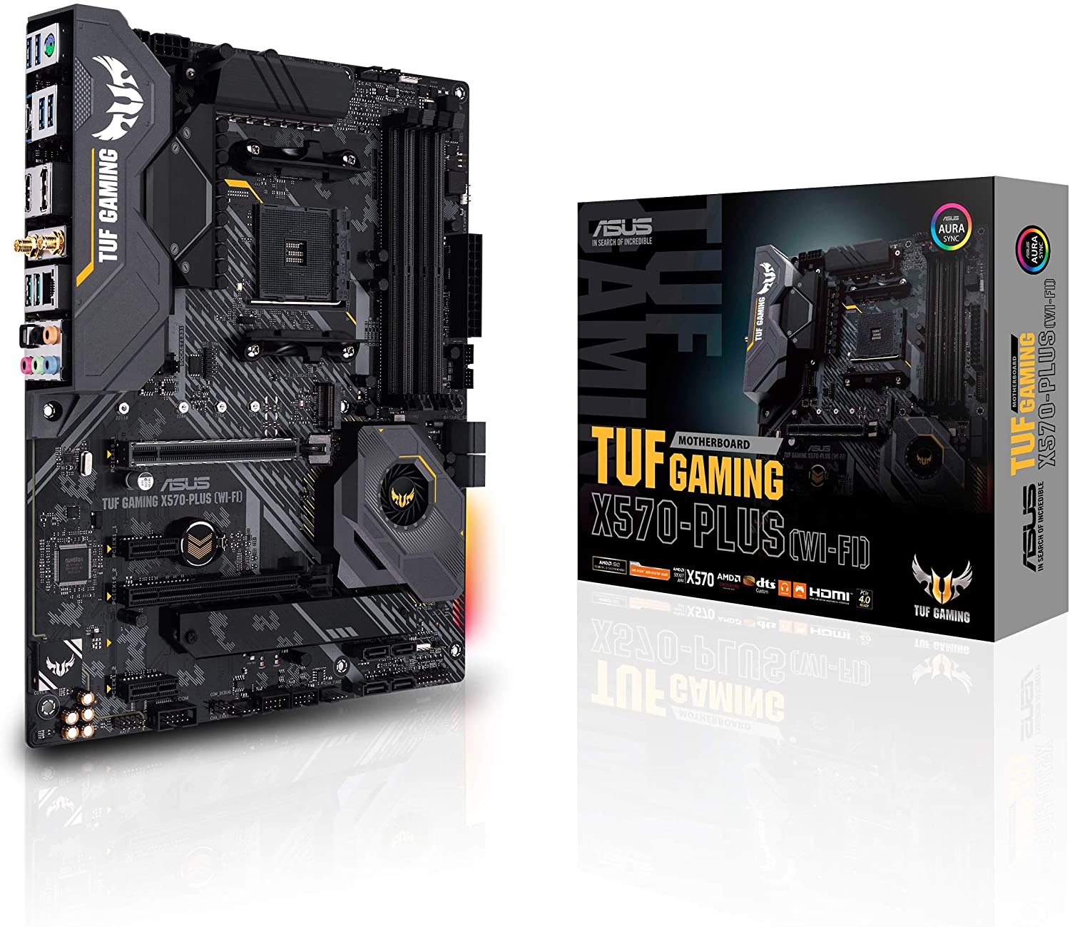 ASUS AM4 TUF Gaming X570-Plus (Wi-Fi) AM4 Zen 3 Ryzen 5000 & 3rd Gen Ryzen ATX Motherboard with PCIe 4.0, Dual M.2, 12+2 with Dr. MOS Power Stage