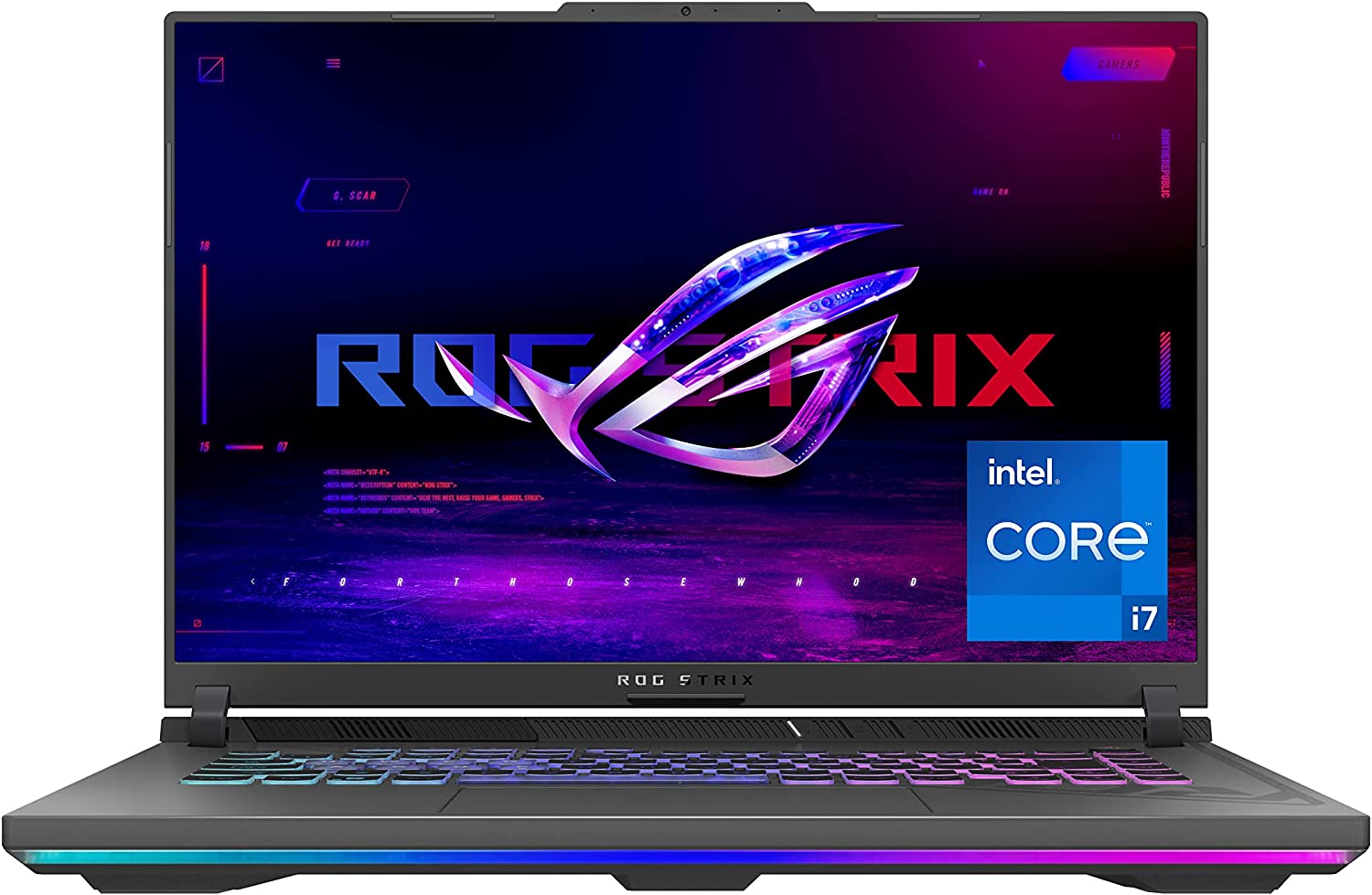 ASUS ROG Strix G16 (2023) Gaming Laptop, 16” 16:10 FHD 165Hz, GeForce RTX 4060, Intel Core i7-13650HX, 16GB DDR5, 512GB PCIe SSD, Wi-Fi 6E, Windows 11, G614JV-AS73, Eclipse Gray