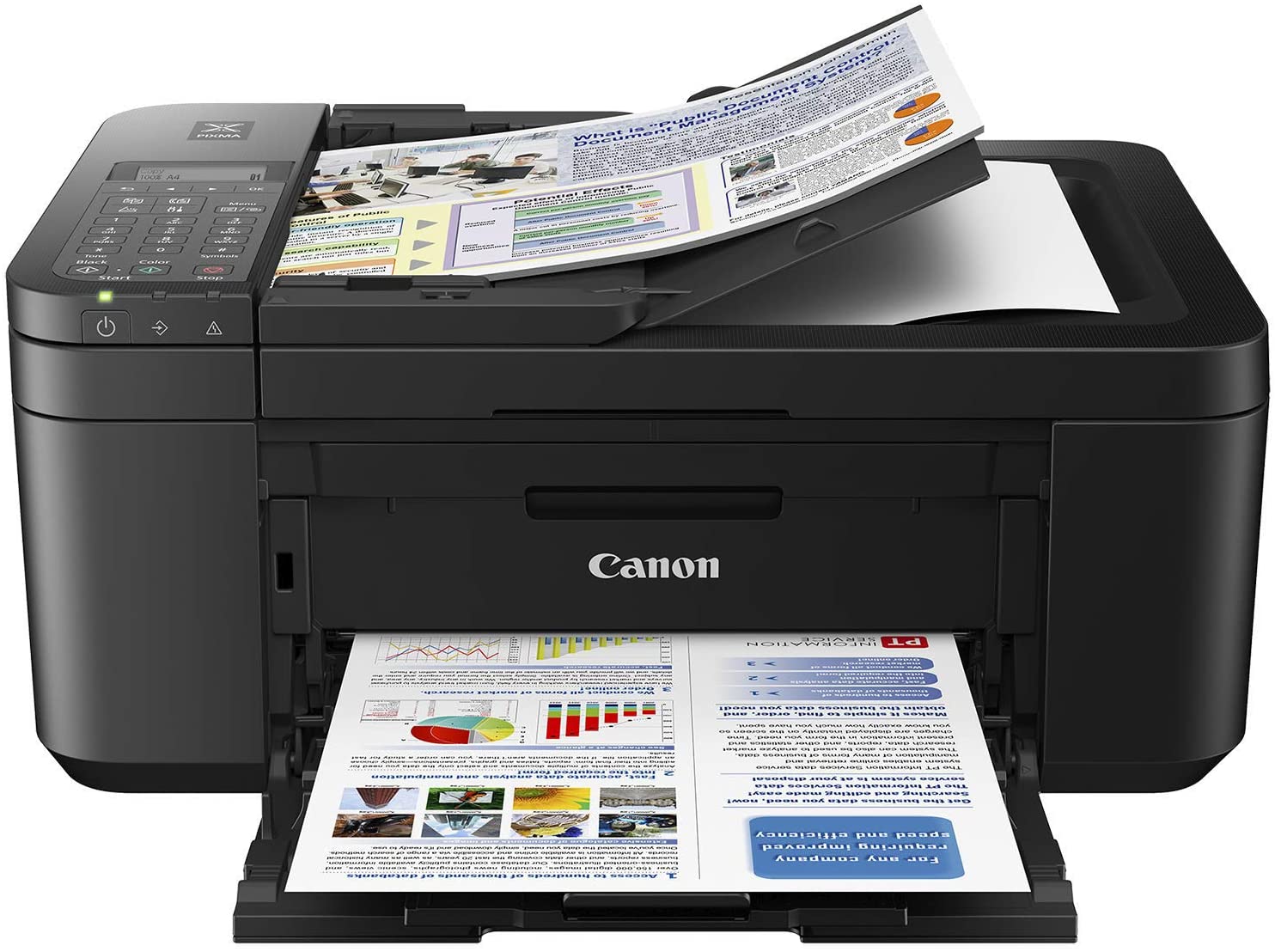 Canon PIXMA TR4527 Wireless Color Photo Printer with Scanner, Copier & Fax, Black