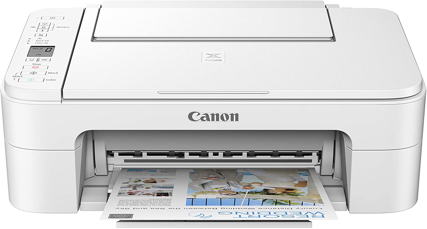 Canon Pixma TS3320 White, Works with Alexa