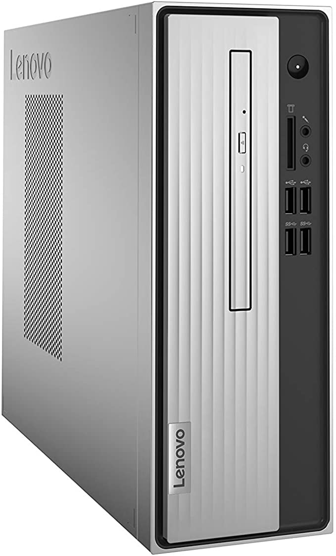 Lenovo IdeaCentre 3 Desktop, Tower, AMD Athlon Silver 3050U Processor, AMD Radeon Graphics, 4GB DDR4, 256GB SSD, Wi-Fi 802.11, Bluetooth, HDMI, 8 USB Ports, Windows 10, 90NT0000US, Silver